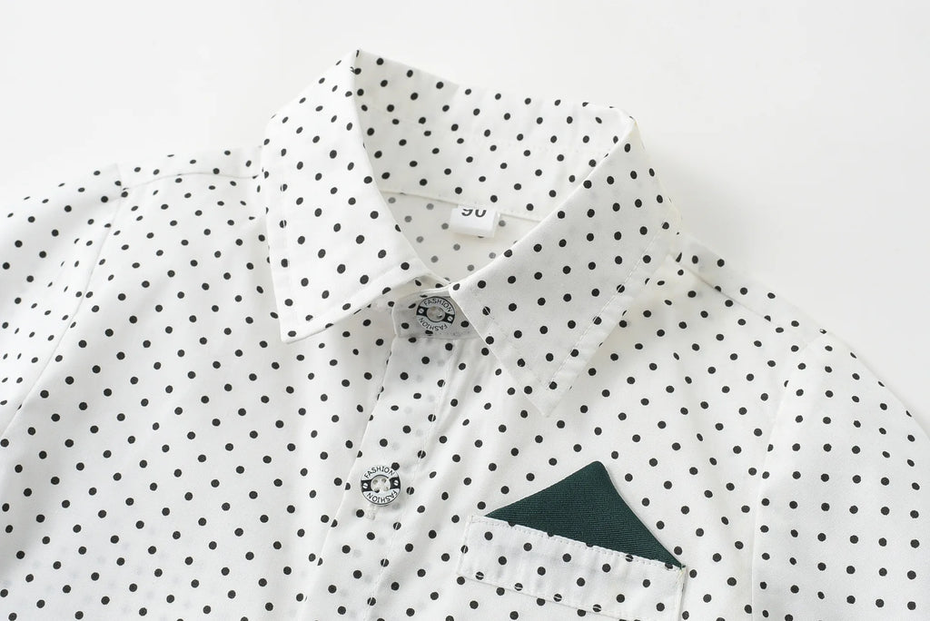 Boy Formal Clothing Outfit Party Bow Tie Children Toddler Birthday Dress Suits 1-6Y Gentleman Shirt+ Pant Boy Suit Clothes